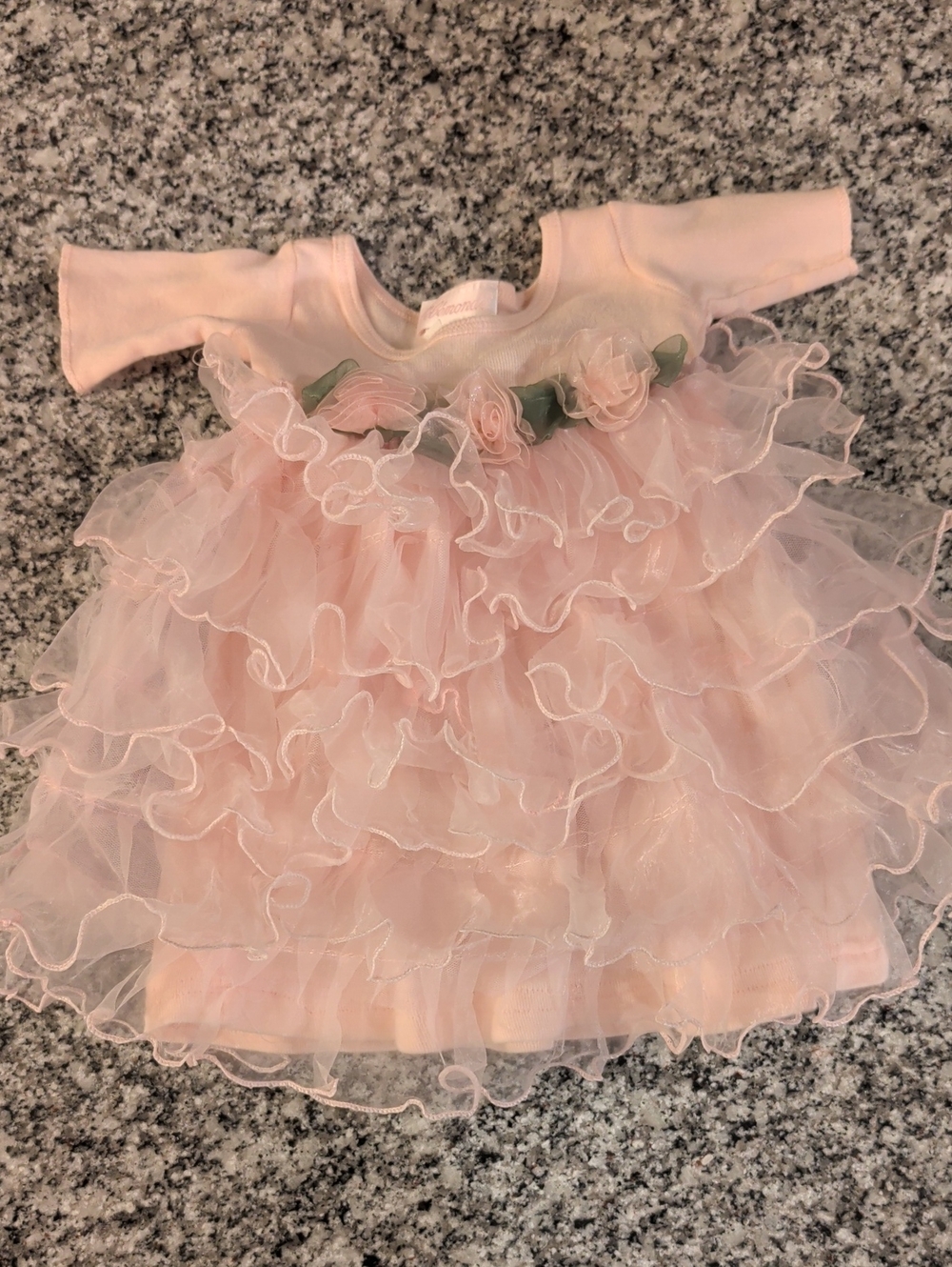 Girls' Pink Ruffle Floral Party Dress
